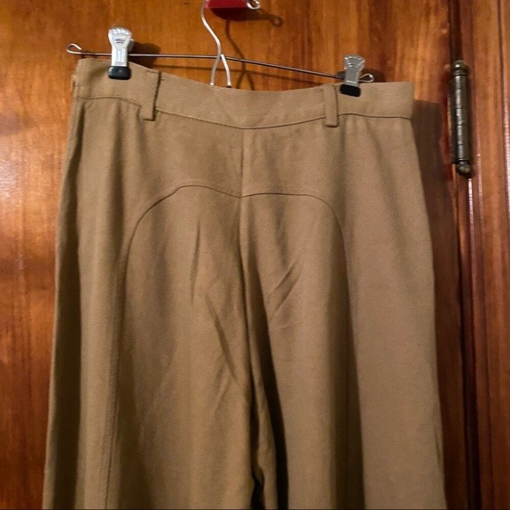 See by Chloe Pants Cinnamon Brown Wide Leg Cropped Culotte Minimalist Chic 38 - Picture 7 of 12